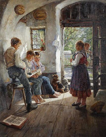 Preparing for the lesson., Hugo Loffler